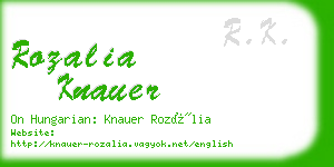 rozalia knauer business card